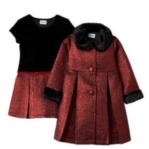 Blueberi Boulevard Christmas Dress and Jacket Size 4T.